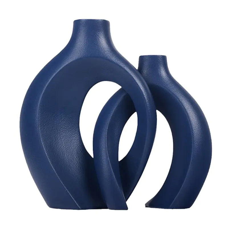 Double Ceramic Vase Set