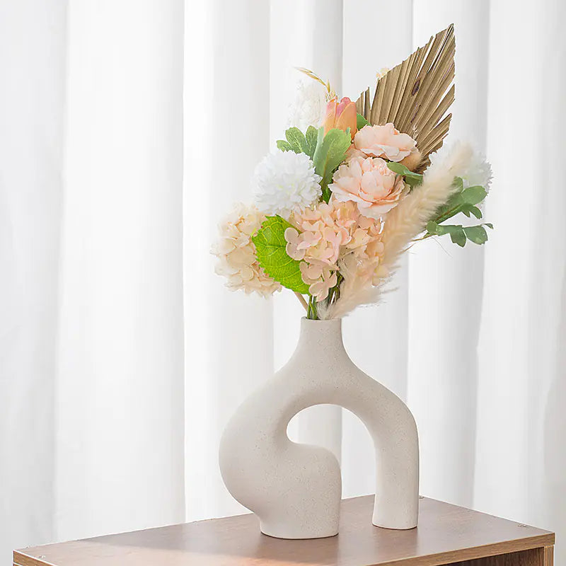 Double Sleek Ceramic Vase