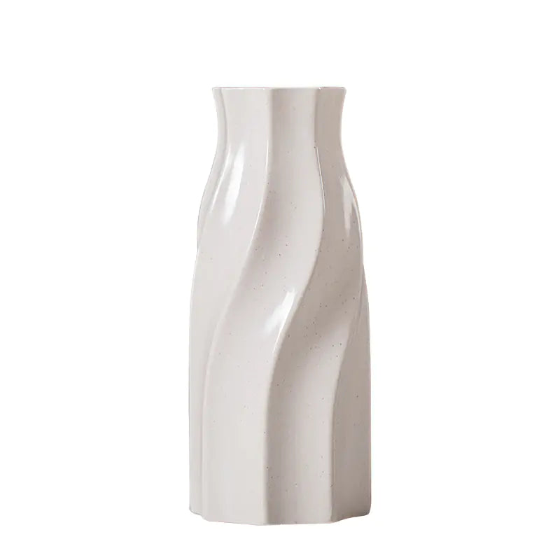 White Ceramic Flower Vase