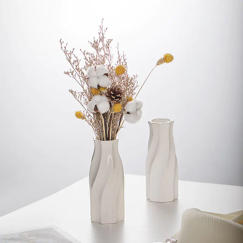 White Ceramic Flower Vase