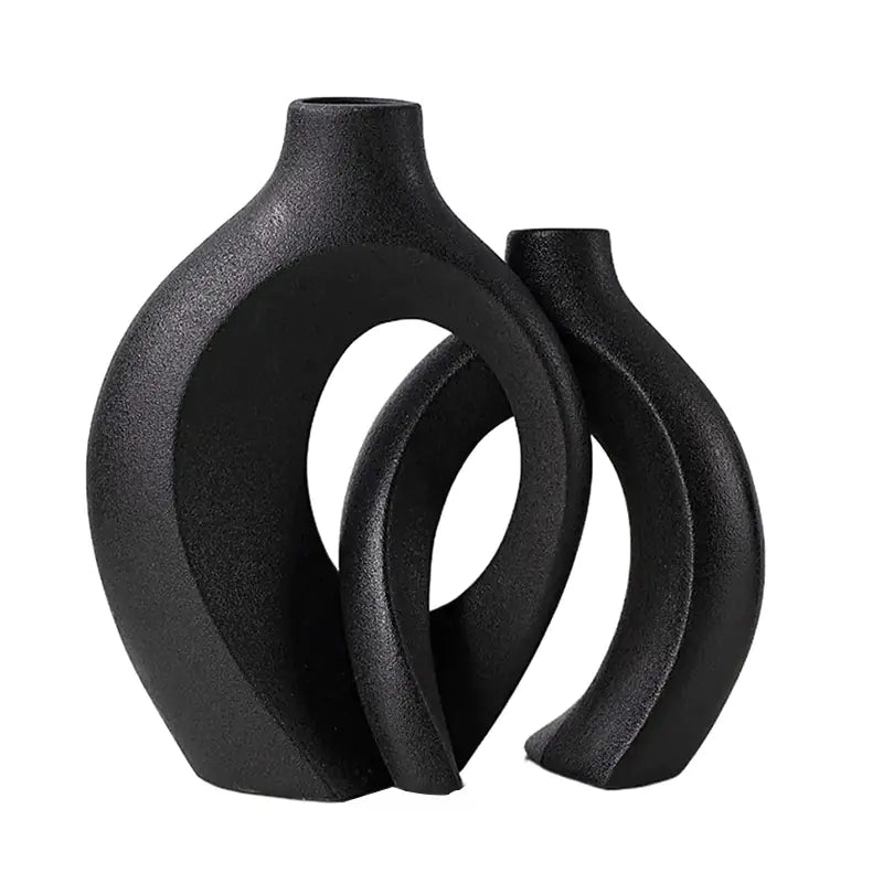 Double Ceramic Vase Set
