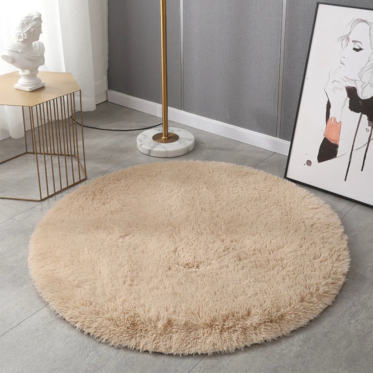 Round Soft Mix Carpet