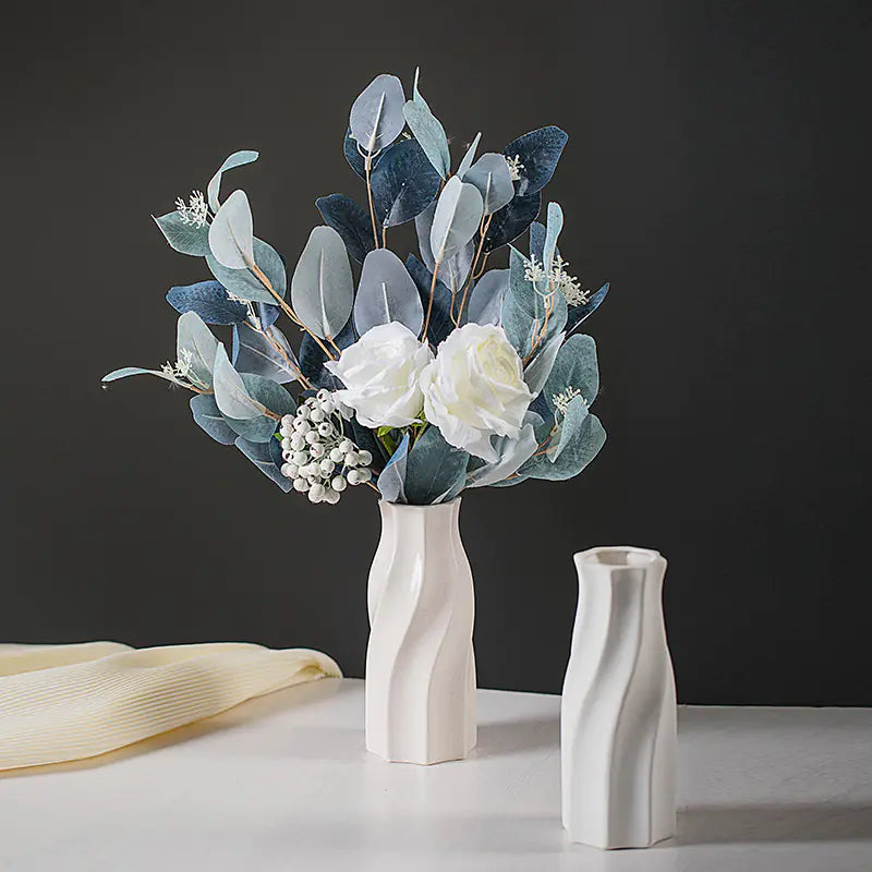 White Ceramic Flower Vase