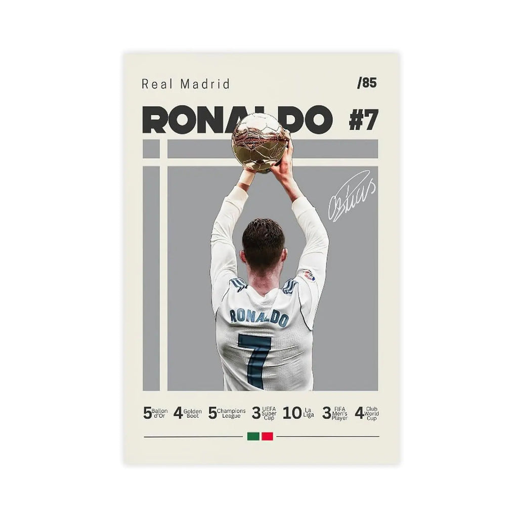 Ronaldo Soccer Football Art Canvas Painting